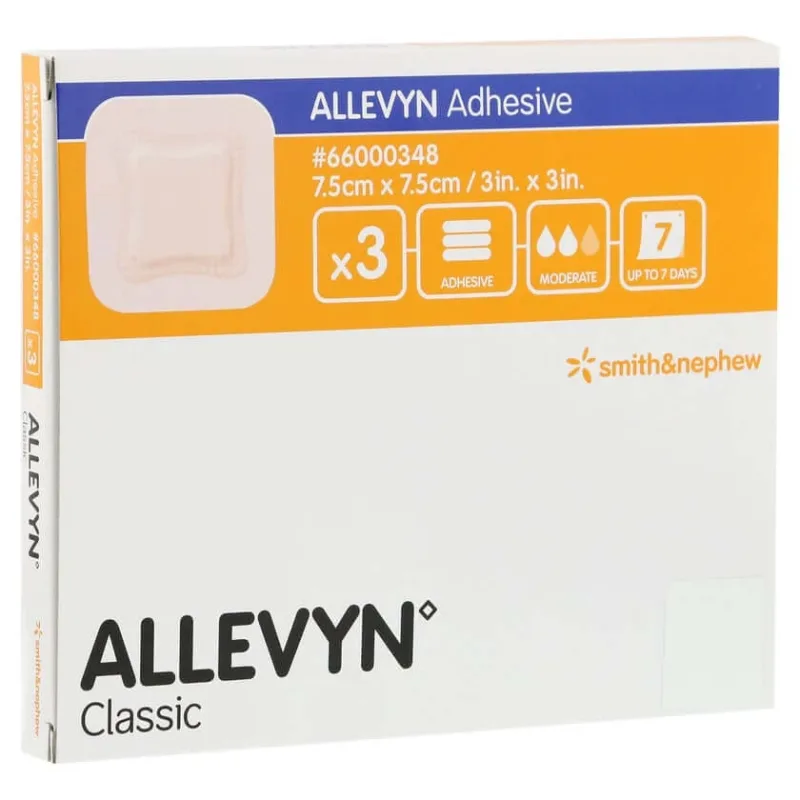 Allevyn adeziv 7.5x7.5 cm rană adezivă 3 buc. — preț și oferte