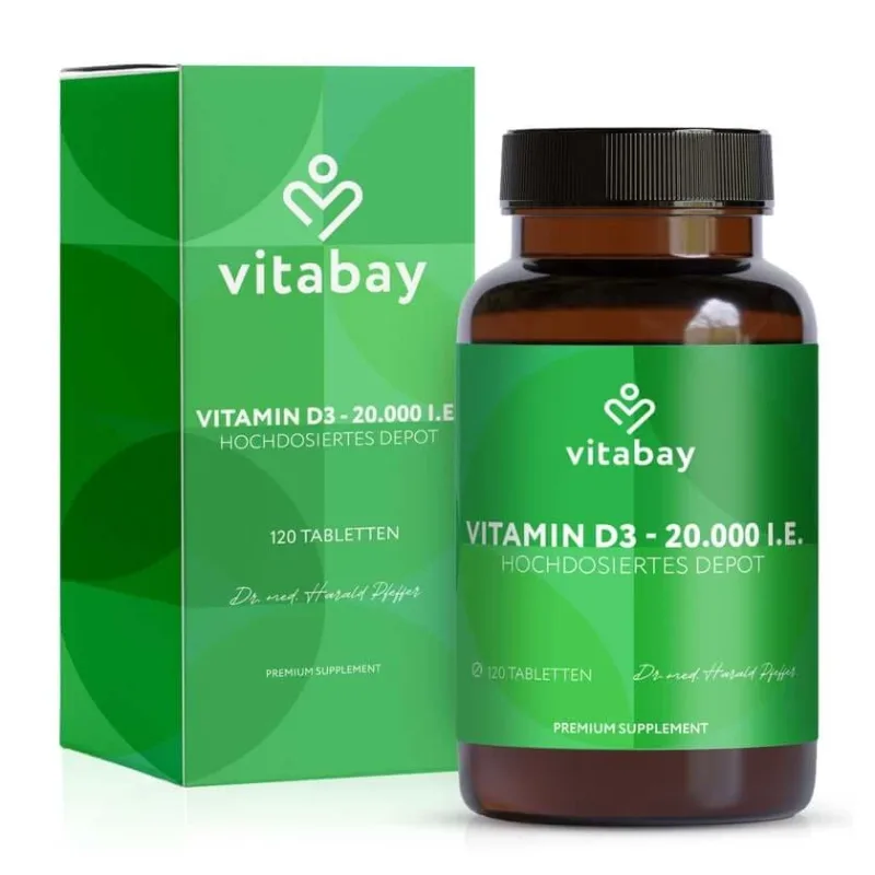 Vitabay Vitamina D3 Depot 20,000 U.I. 120 buc. — preț și oferte