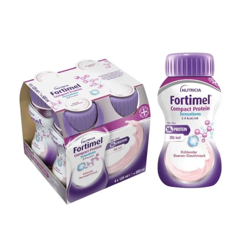 Fortimel Compact Protein 2.4 Kcal Cooling Berry 4X125 ml — preț și oferte