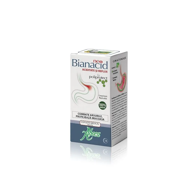 NeoBianacid pentru aciditate si reflux, Aboca | 14 capsule | 14 comprimate — preț și oferte