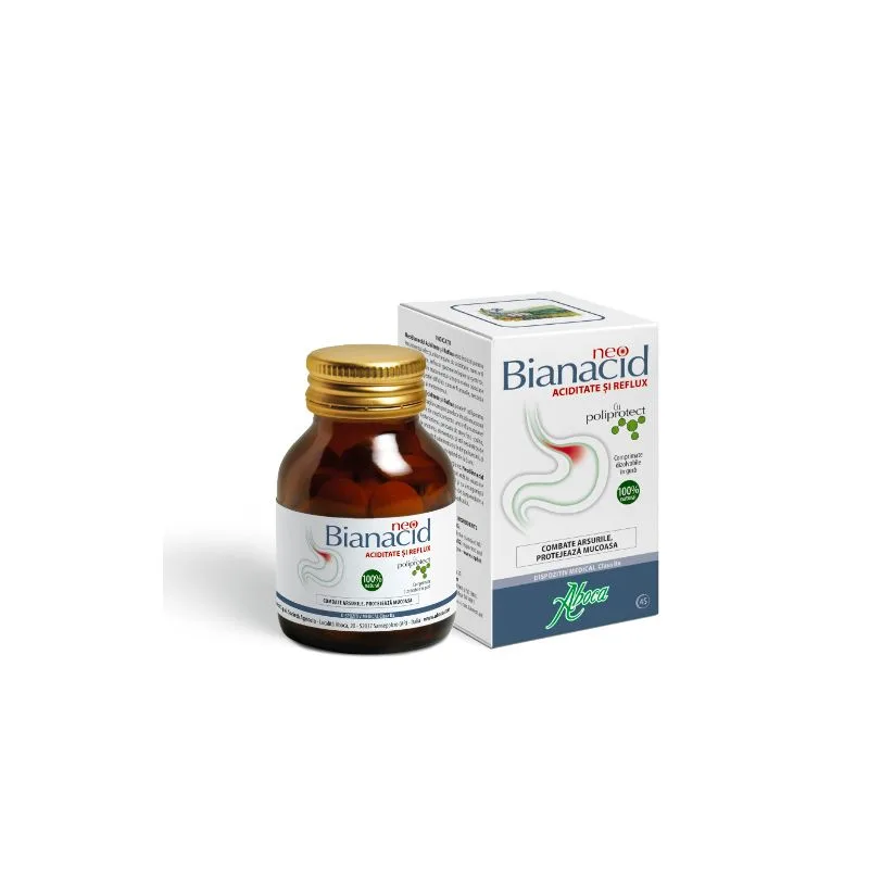 Neobianacid pentru aciditate si reflux, Aboca | 45 capsule — preț și oferte