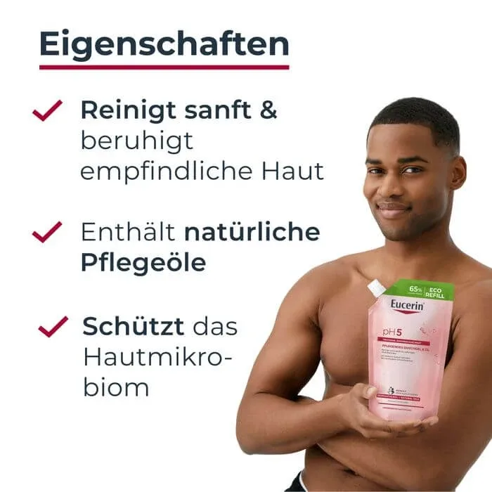 EUCERIN pH5 Gel de duș și ulei pentru piele sensibilă NF 400 ml — preț și oferte