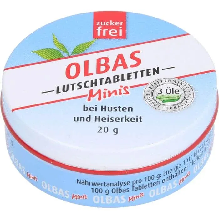 Pastiluțe OLBAS Minis fără zahăr 20 g — preț și oferte