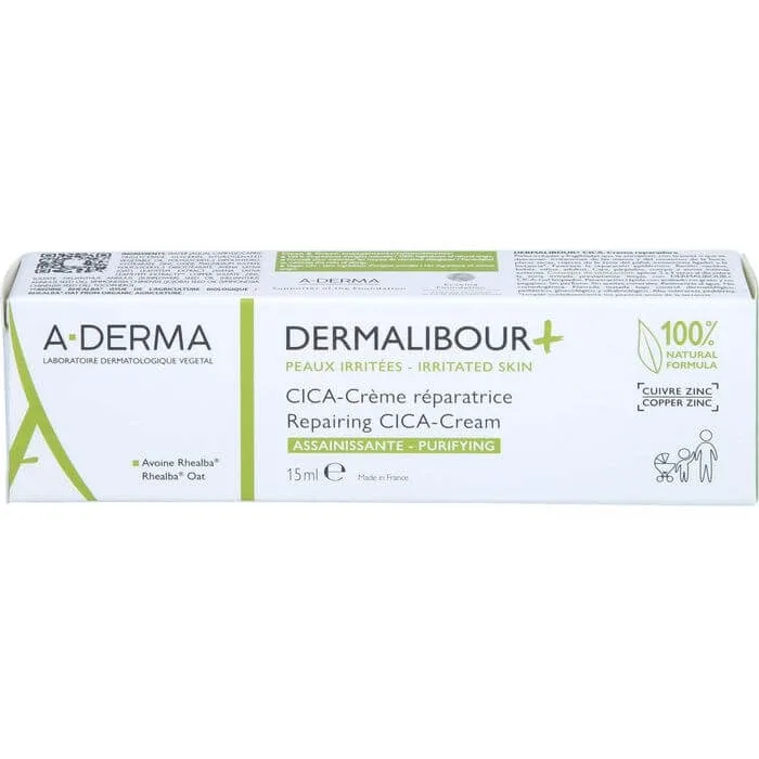 A-DERMA DERMALIBOUR+ CICA cremă reparatoare 15 ml — preț și oferte