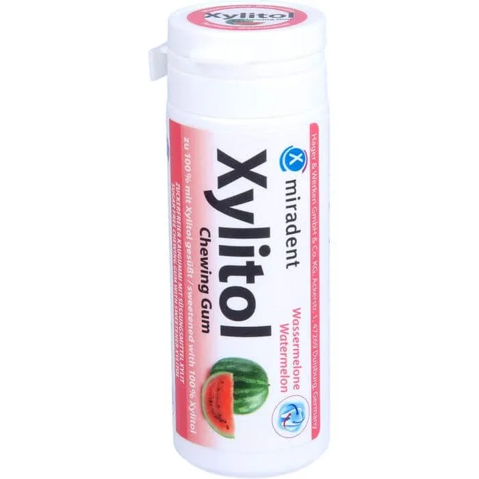 MIRADENT Xylitol gumă de mestecat pepene galben 30 buc. — preț și oferte