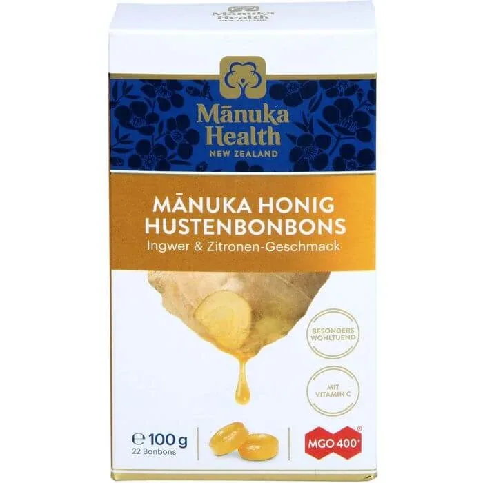 MANUKA HEALTH MGO 400+ pastile cu ghimbir și lămâie 100 g — preț și oferte