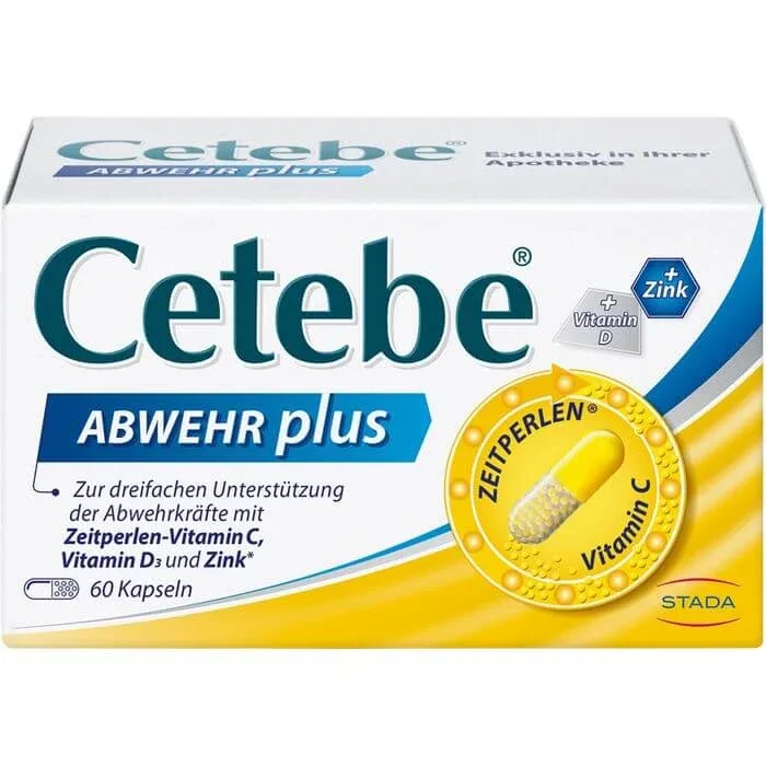 CETEBE ABWEHR plus Vitamina C+Vitamina D3+Zinc Caps. 60 Caps. — preț și oferte
