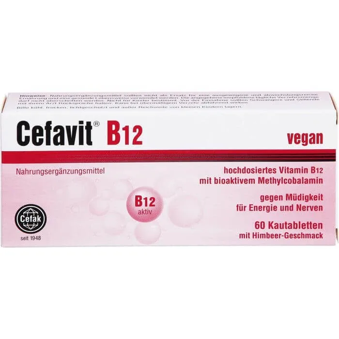CEFAVIT B12 comprimate masticabile 60 capsule — preț și oferte