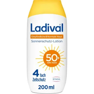 LADIVAL loțiune pentru ten sensibil și normal SPF 50+ 200 ml