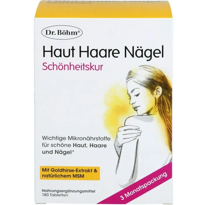 DR.BÖHM Piele Păr Unghii Cură de frumusețe Tablete 180 Capsule — preț și oferte