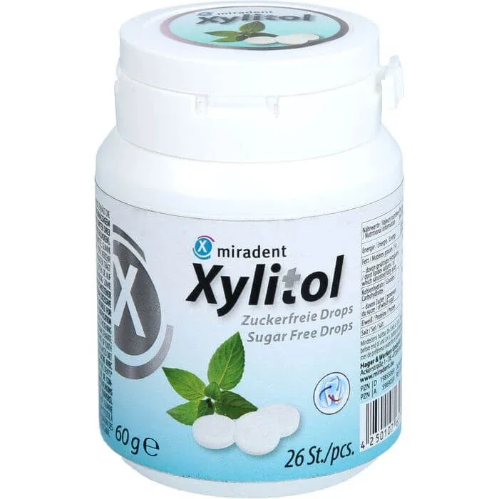 MIRADENT Xylitol Drops Mint tin 60 g — preț și oferte
