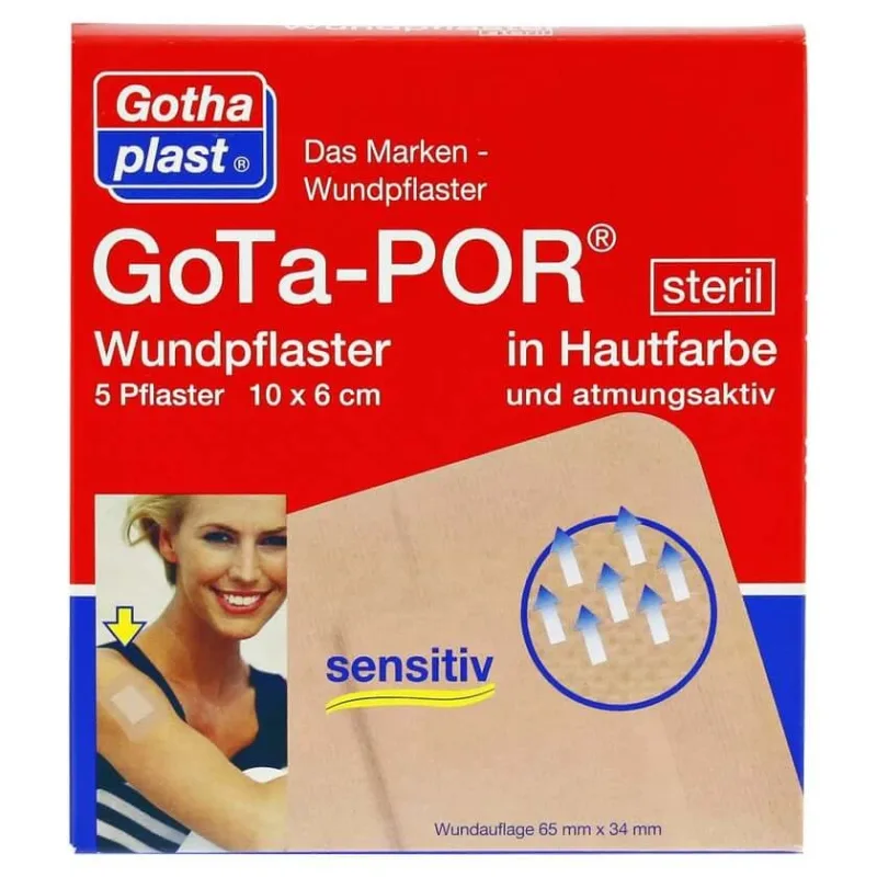 Gota-por Tencuială pentru plăgi sterilă 60x100 mm h 5 buc — preț și oferte