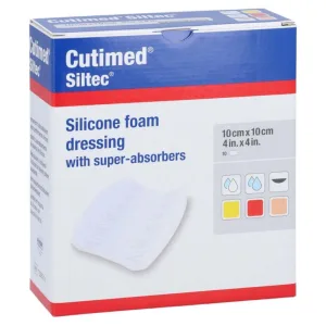 Cutimed Siltec bandaj spumă 10x10 cm nu 10 buc.
