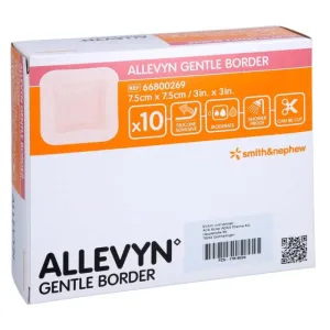 Allevyn Gentle Border 7.5x7.5 cm Foamv 10 buc