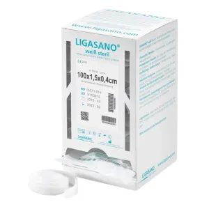 Ligasano pansament alb mini 0.4x1.5x100 14 buc.