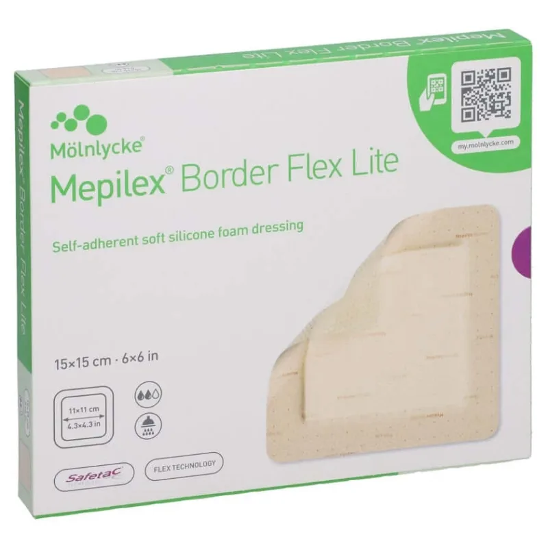 Bandaj din spumă Mepilex Border Flex Lite 15x15 cm 5 buc — preț și oferte