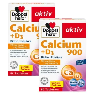 Double Heart Calcium 900+d3 Tablete 2X80 Capsule