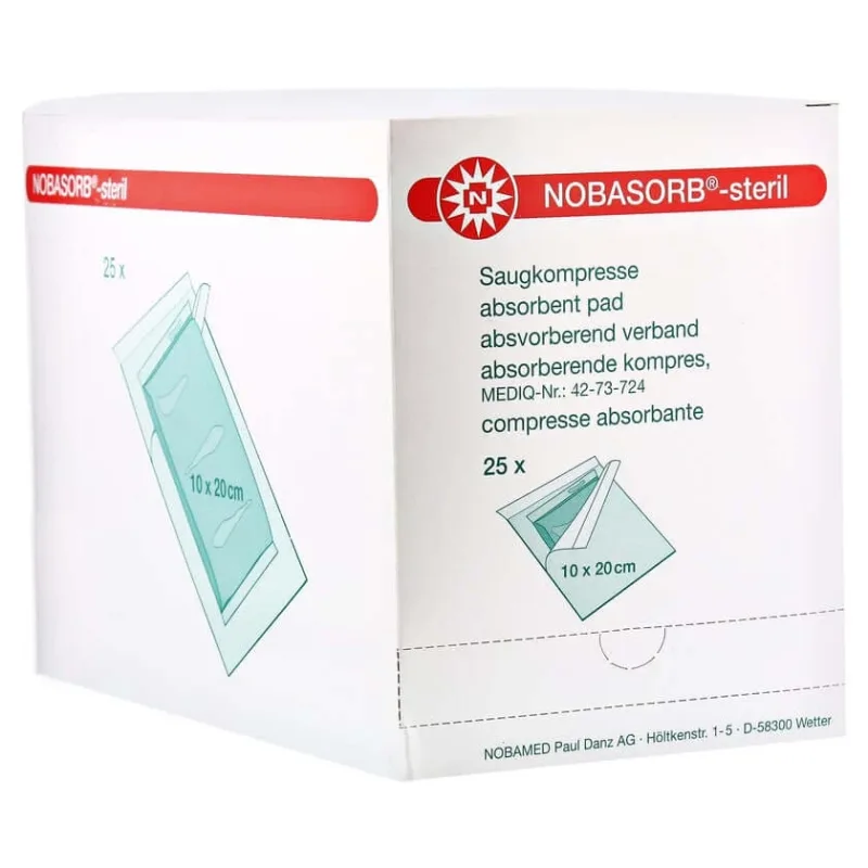 Noba Nobasorb-steril tampoane absorbante, 10 x 20 cm 25 buc. — preț și oferte