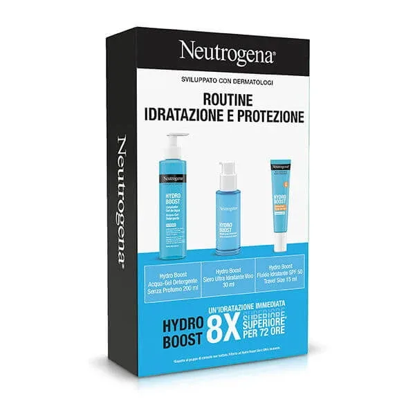 Neutrogena Hydro Boost - Pachet de curățare 200ml + Ser 30ml + Fluid SPF0 15ml — preț și oferte