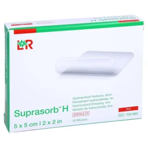 Suprasorb H hidrocoll.bandaj subțire 5x5 cm 10 buc.
