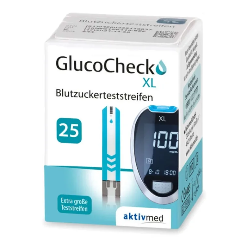 Benzi de testare a glicemiei GlucoCheck XL 25 buc. — preț și oferte