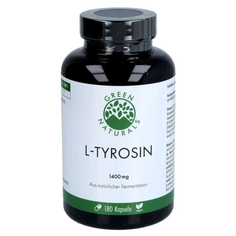 Green Naturals L-tirozină 1400mg Vegan Highdose kps. 180 St — preț și oferte