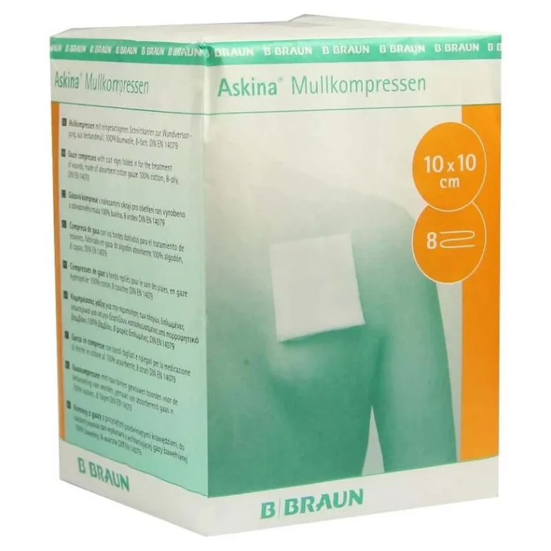 Comprese de tifon Askina 10x10cm nesterile 100 buc. — preț și oferte