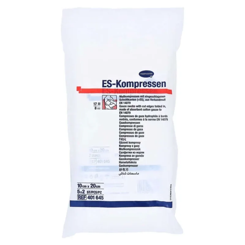 Es-comprese sterile 10x20 cm 8 fold 5X2 buc — preț și oferte