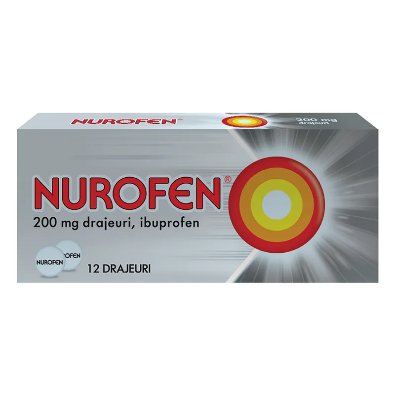 Nurofen 200 mg, Reckitt Benkiser | 12 drajeuri Reckitt Benckiser — preț și oferte