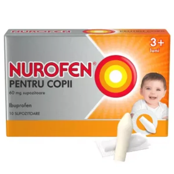 Nurofen 60 mg supozitoare pentru copii 3 luni+, Reckitt Benckiser | 10 supozitoare — preț și oferte