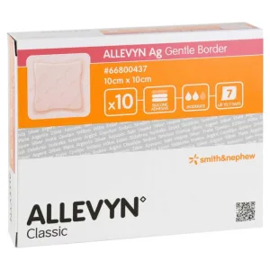 Pansament Allevyn Ag Gentle Border 10x10 cm 10 buc