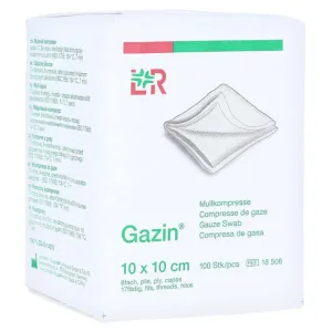 Comprese de tifon Gazin10x10 cm nesterile 8x 100 buc.