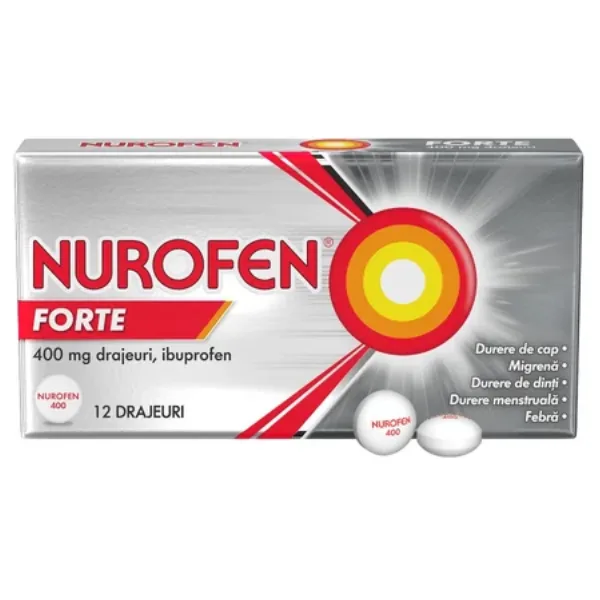 Nurofen Forte 400 mg, Reckitt Benkiser | 12 drajeuri Reckitt Benckiser — preț și oferte