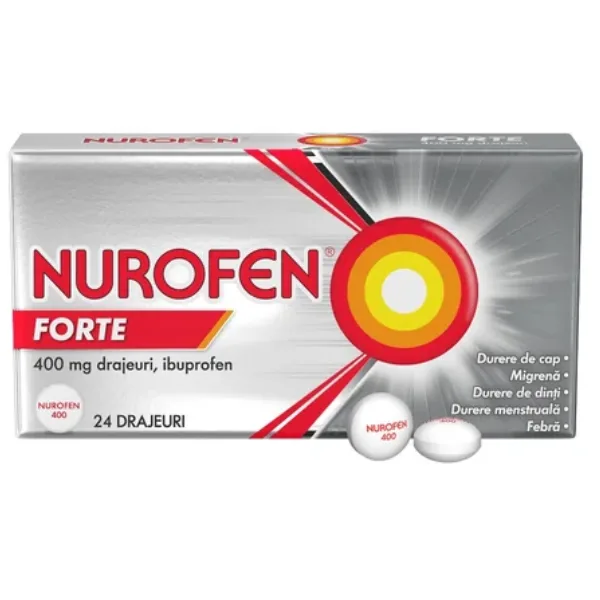 Nurofen Forte 400 mg, Reckitt Benkiser | 24 drajeuri Reckitt Benckiser — preț și oferte