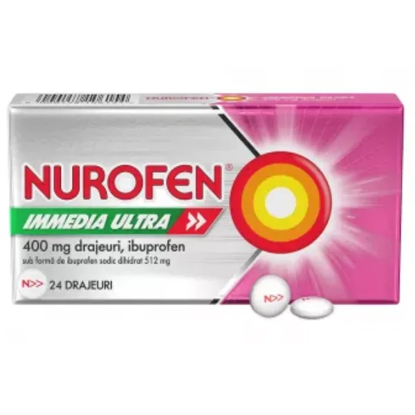 Nurofen Immedia Ultra 400 mg, Reckitt Benckiser | 24 drajeuri — preț și oferte