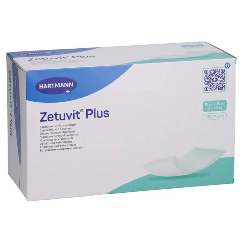 Zetuvit Plus compresă absorbantă extra puternică sterilă 10x20 cm 20 buc. — preț și oferte