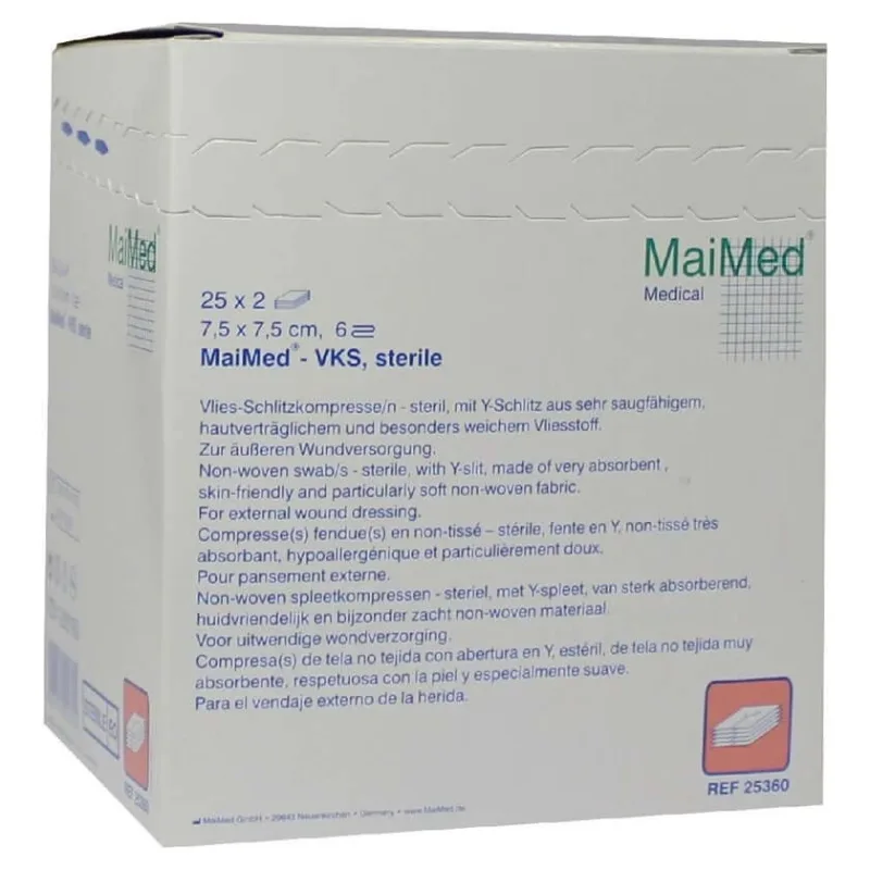 Comprese nețesute cu fantă Sterile 7,5x7,5 c 25X2 buc — preț și oferte