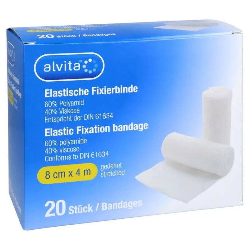 Bandaj elastic de fixare Alvita 8 cmx4 m 20 buc — preț și oferte