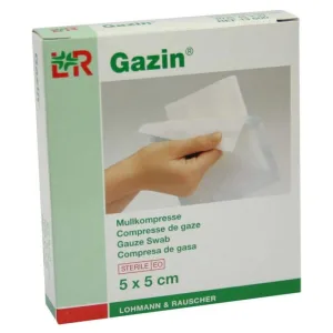 Comprese de tifon Gazin 5x5 cm sterile 8 ori 5X2 buc