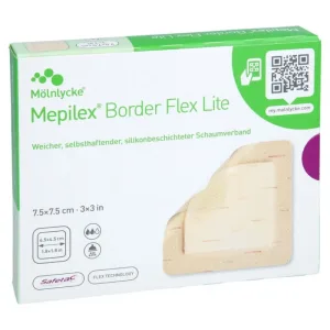 Bandaj din spumă Mepilex Border Flex Lite 7.5x7.5 Cm 5 buc