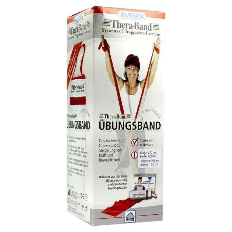 Thera-band Travel 2,5 m rezistență medie roșu 1 buc — preț și oferte