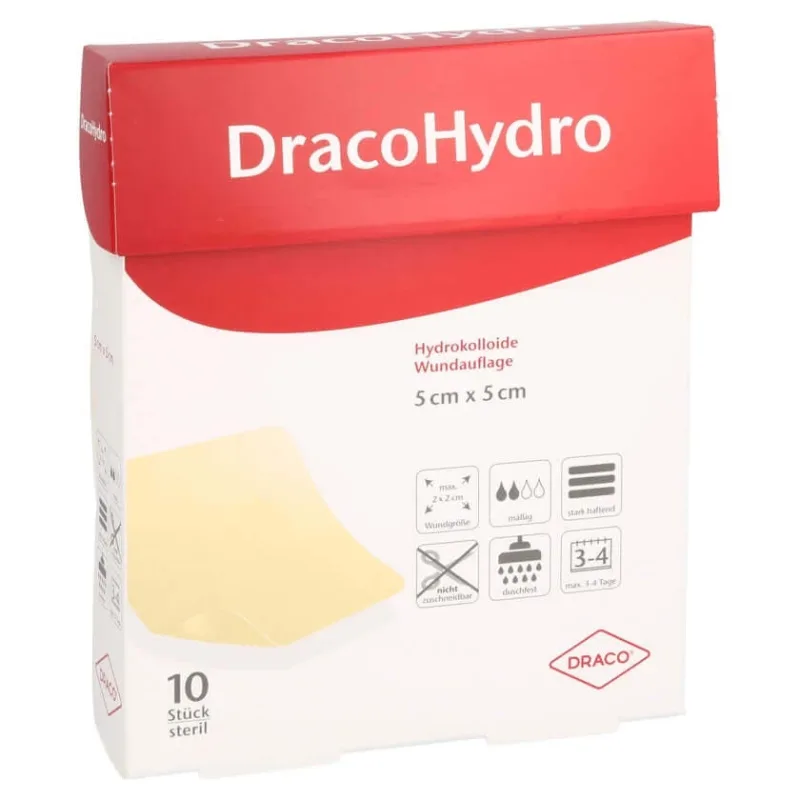 Pansament Dracohydro hidrocoll. 5x5 cm 10 buc. — preț și oferte
