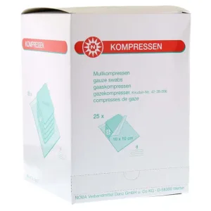Comprese de tifon Noba sterile, 8 ori, la 5, 10 x 10 cm 25X5 buc.