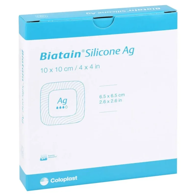Biatain silicon Ag spumă pansament 10x10 5 buc — preț și oferte