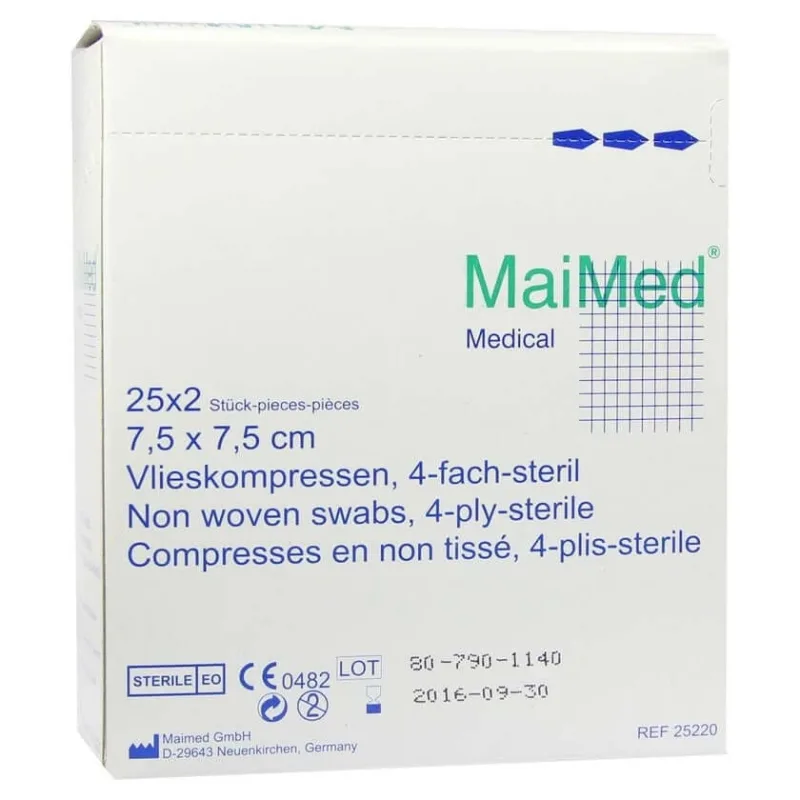 Comprese nețesute sterile 7,5x7,5 cm 25X2 buc. — preț și oferte