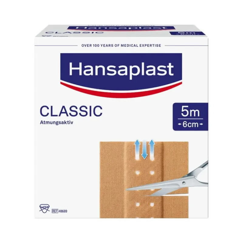 Hansaplast Plasturi clasici, 5m x 6cm - Plasturi pentru răni 1 buc — preț și oferte