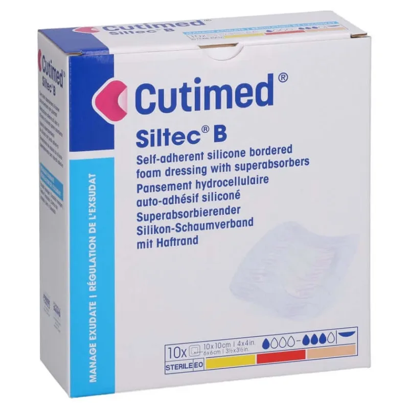 Cutimed Siltec B bandaj spumă 10x10 cm w.H 10 buc. — preț și oferte
