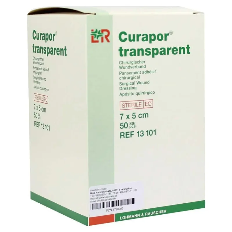 Curapor Pansament pentru răni steril transparent 5 50 buc — preț și oferte