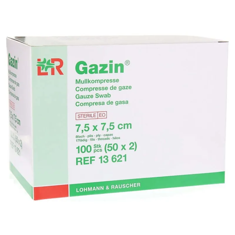 Comprese de tifon Gazin 7,5x7,5 cm sterile 8x 50X2 buc. — preț și oferte