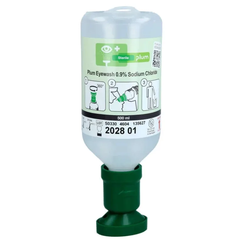PLUM NaCl soluție pentru spălarea ochilor cu pahar pentru ochi 500 ml — preț și oferte